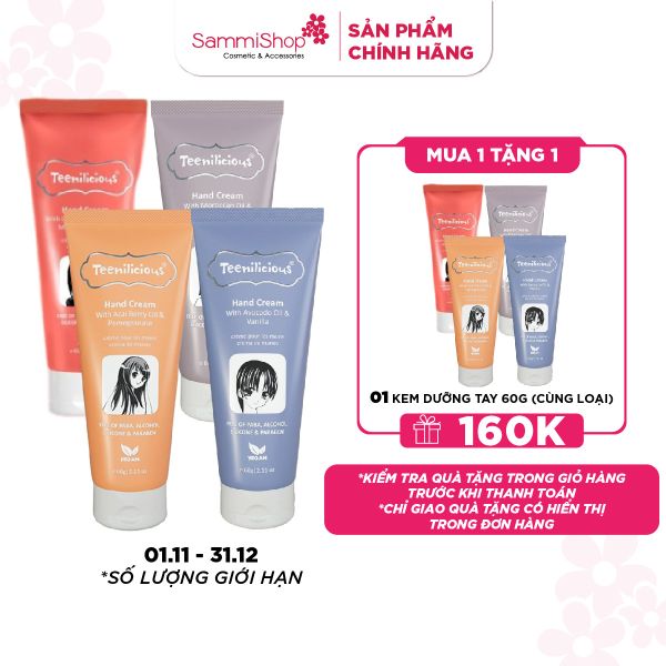 01.11 - 31.12 Teenilicious Kem dưỡng tay 60g