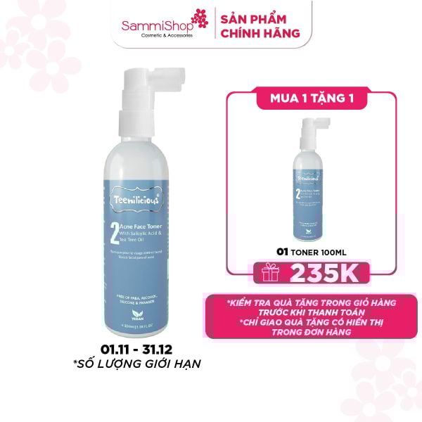 01.11 - 31.12 Teenilicious Toner Acne Face 100ml