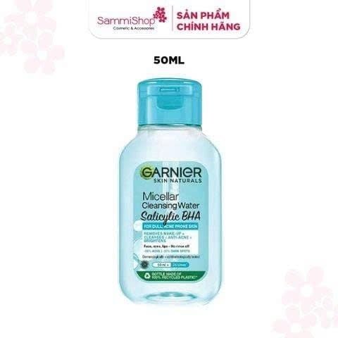 20.5 NGÀY HỘI THÀNH VIÊN QT Garnier Nước tẩy trang Micellar Cleansing Water Salicylic BHA 50ml (IP01-INV) áp dụng với bill 159k