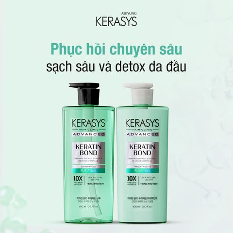 Kerasys Dầu gội Advanced Keratin Bond Purifying Shampoo 600ml