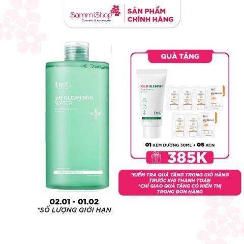 APP+WEB 02.01 - 01.02 Dr.G Nước tẩy trang PH Cleansing Water 490ml