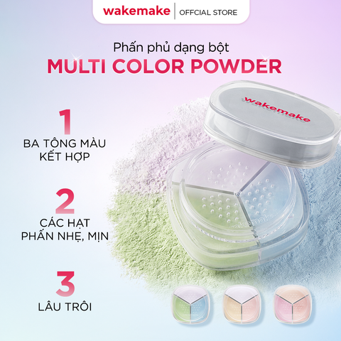 Wakemake Phấn phủ Stay Fixer Multi Color Powder 4g