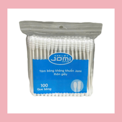 Jomi Tăm bông kháng khuẩn thân giấy