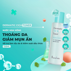 9 Wishes Nước hoa hồng Dermatic Cica Toner 150ml