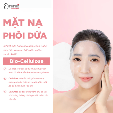 Emmie by Happyskin Mặt Nạ Bio-Cellulose Mask 25g