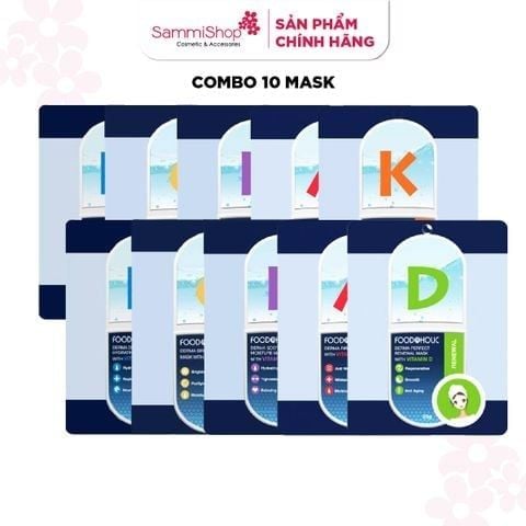 COMBO 01.08 - 04.09 Combo 10 Foodaholic mặt nạ BẤT KỲ GNY 15k