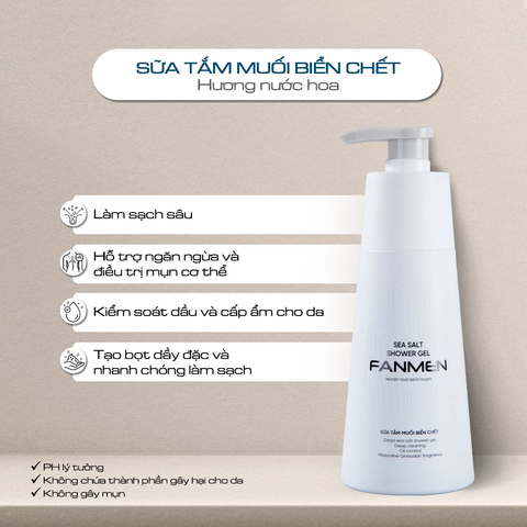 Fanmen Sữa tắm Sea Salt Shower Gel 350ml