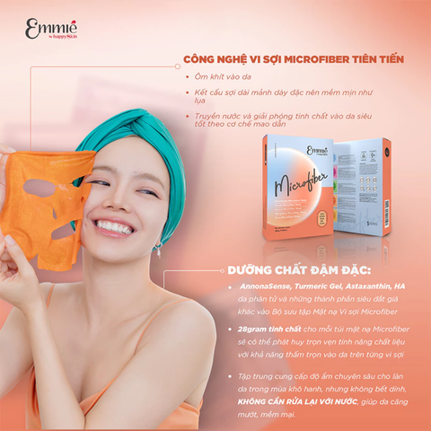 Emmie by Happyskin Mặt Nạ Microfiber Mask 28g