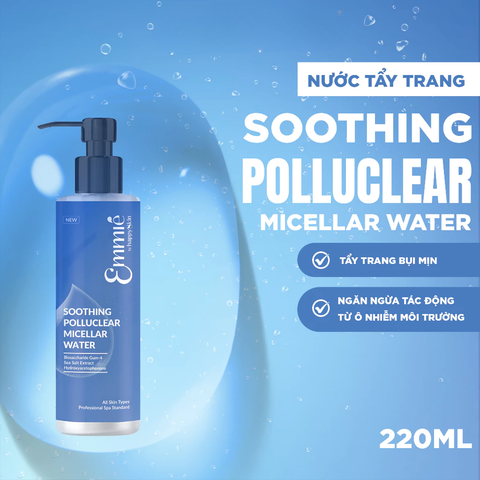 Emmie by Happyskin Nước Tẩy Trang Soothing Polluclear Micellar Water 220ml