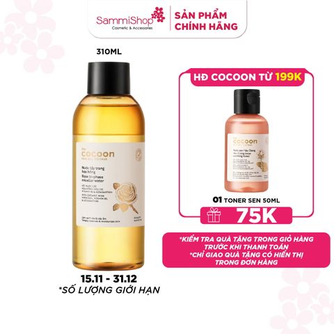 Cocoon Nước tẩy trang hoa hồng Rose Bi-Phase Micellar Water