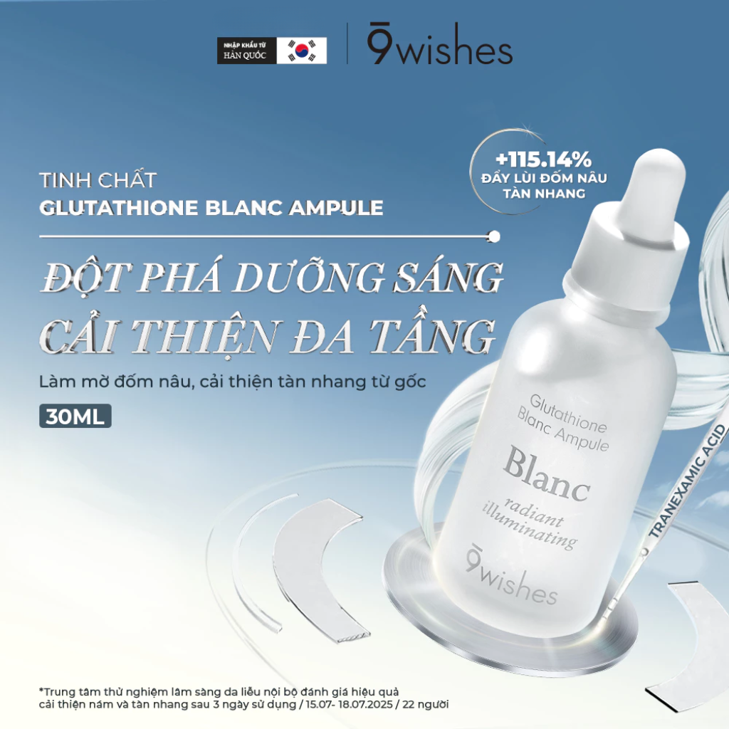 9wishes glutathione blanc ampoule 30m 9 Wishes Tinh chất Glutathione Blanc Ampule 30ml9 Wishes Tinh chất Glutathione  Blanc Ampule 30ml – SammiShop
