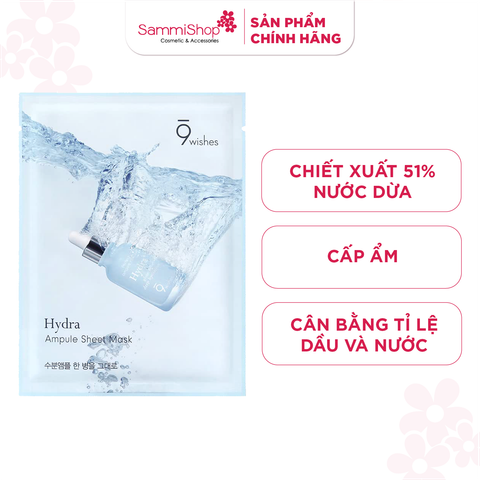 [date 5/27] 9 Wishes Mặt nạ giấy Hydra Ampule Sheet Mask 25ml
