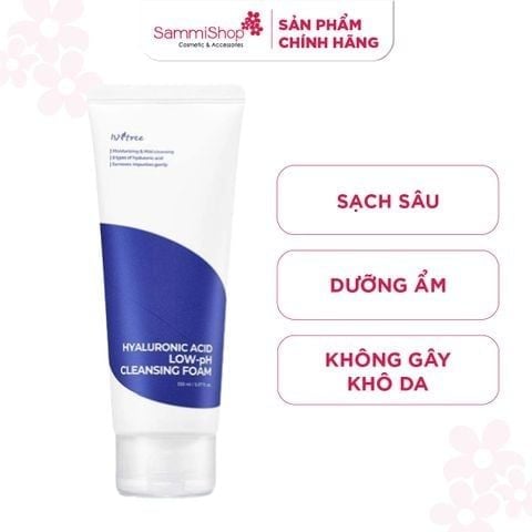 [date 8/2027] Isntree Sữa Rửa Mặt Hyaluronic Acid Low-PH Cleansing Foam 150ml