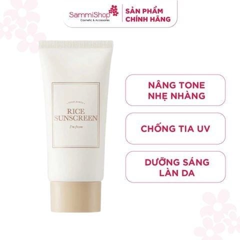 [date 8/2027] I'm From Kem chống nắng Rice Sunscreen 50ml