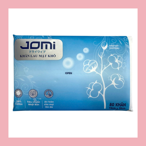 Jomi Khăn lau mặt khô 80 (khăn /túi) (khăn rút)