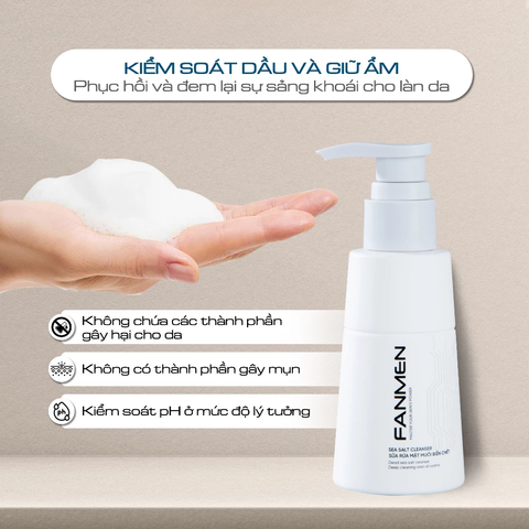 Fanmen Sữa rửa mặt Sea Salt Cleanser 100ml