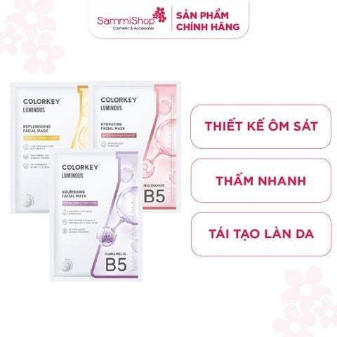 01.05 - 31.05 COMBO 3 COLORKEY Mặt nạ giấy Luminous B5 Facial Mask 25ml