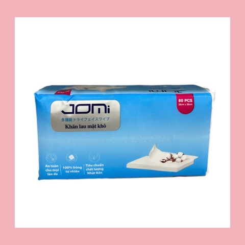 Jomi Khăn lau mặt khô 80 (khăn /túi) (khăn rút)