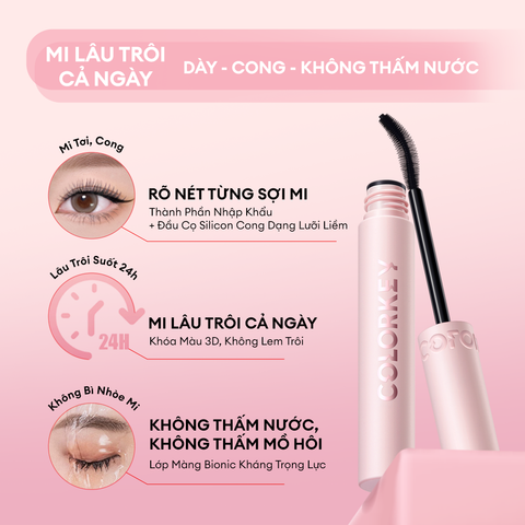 COLORKEY Chuốt mi Volumizing & Curling Mascara 6g