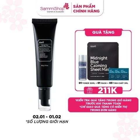 APP+WEB 02.01 - 01.02 Dear, Klairs Kem dưỡng da Midnight Blue Clearing Water Cream 50g