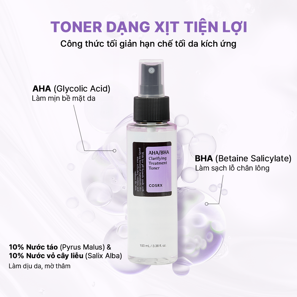 COSRX Nước hoa hồng AHA/BHA Clarifying Treatment Toner 100mlCOSRX Nước hoa hồng AHA/BHA Clarifying Treatment Toner 100ml – SammiShop