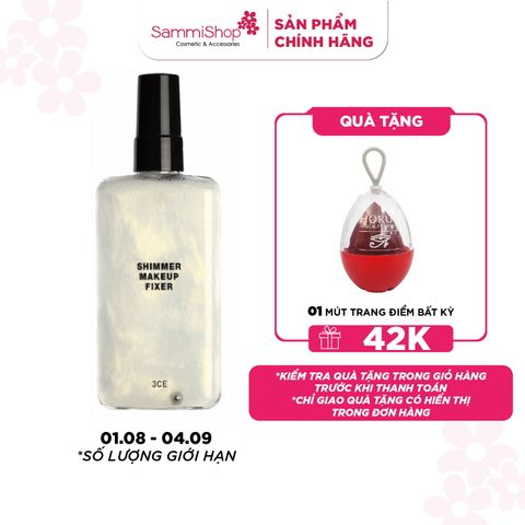 01.08-04.09 APP.WEB 3CE Xịt khóa nền Shimmer Makeup Fixer 95ml