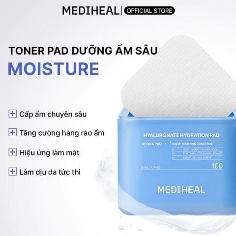 APP-WEB 01.04 - 03.05 Mediheal Mặt nạ dưỡng da Hyaluronate Hydration Pad 160ml