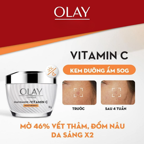 Olay Kem dưỡng ẩm trắng da Niacinamide & Vitamin C 50g
