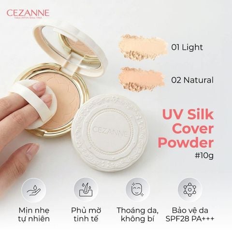 Cezanne Phấn phủ UV Silk Cover Powder 10g