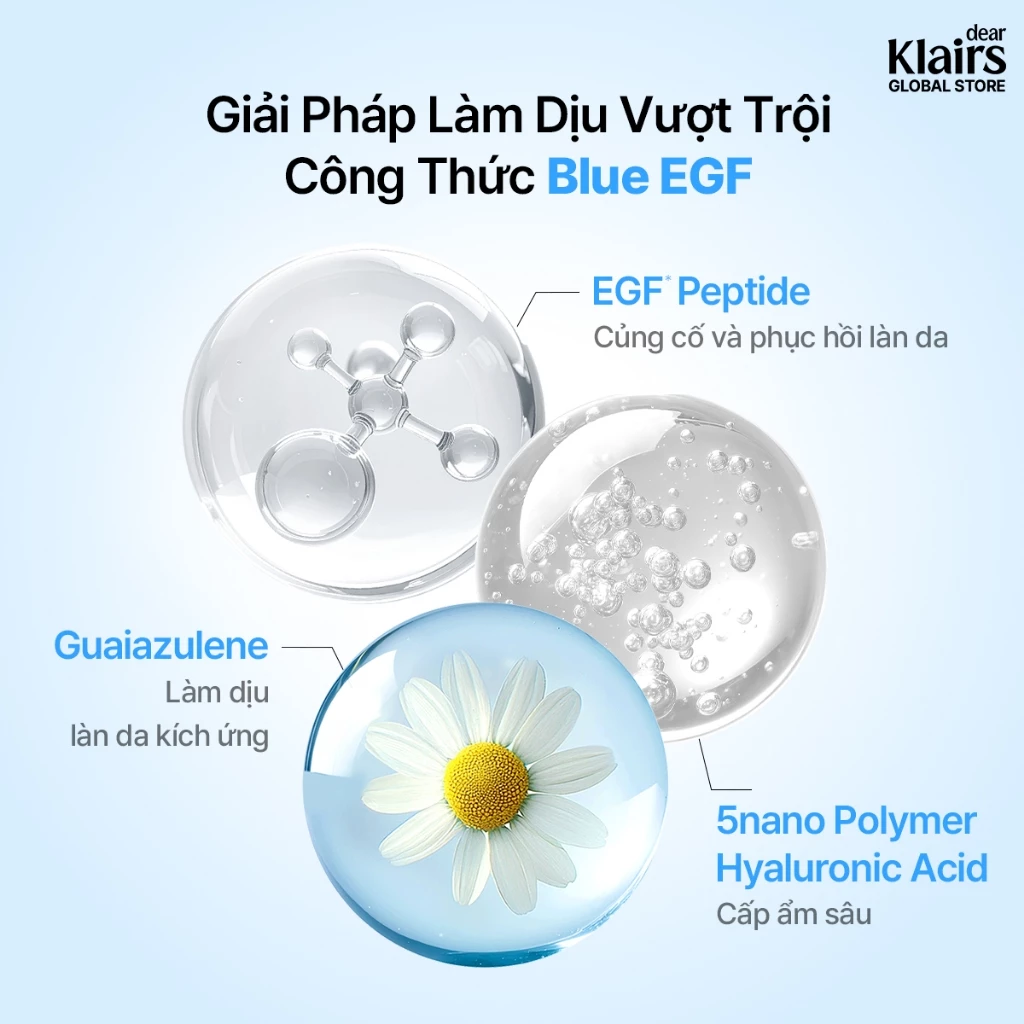 Dear Klairs Tinh chất EGF Blue AC Calming Serum 50g 6
