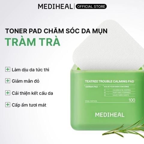APP-WEB 01.04 - 03.05 Mediheal Mặt nạ dưỡng da Teatree Trouble Calming Pad 170ml