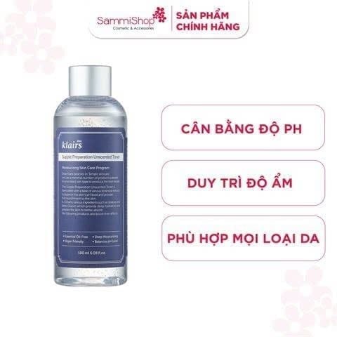 APP-WEB 01.04 - 03.05 Dear, Klairs nước hoa hồng Supple Preparation Unscented Toner 180ml