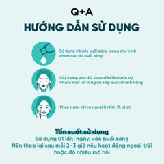 Q+A Kem chống nắng Niacinamide Balancing Daily Sunscreen 50ml