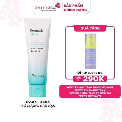 9 Wishes Kem dưỡng da Dermatic Cica Cream 50ml