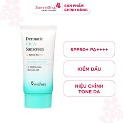 9 Wishes Kem chống nắng Dermatic Cica Sunscreen SPF50+ PA++++ 50ml