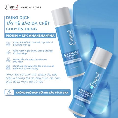 Emmie by Happyskin Toner Tẩy Tế Bào Chết All Target Skin Renewing Solution 140ml
