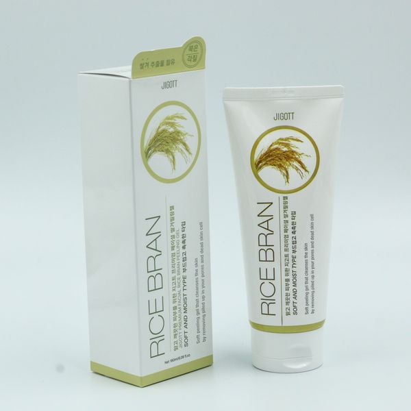 Jigott Gel Tẩy Tế Bào Chết Chiết Xuất Gạo Premium Facial Rice Bran Peeling Gel 180ml