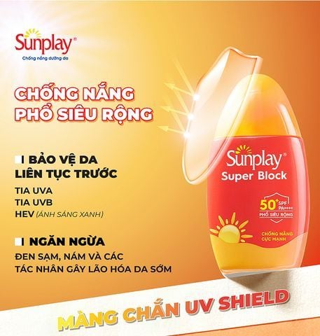 APP-WEB 04.05 - 31.05 Sunplay Sữa chống nắng Super Block SPF50+ PA++++ 30g