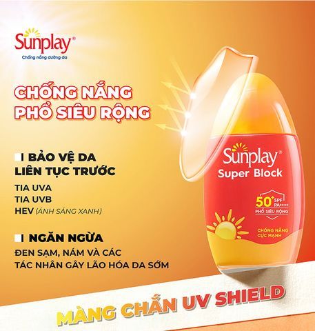 APP+WEB 01.06 - 30.06 Sunplay Sữa chống nắng Super Block SPF50+ PA++++ 70g + quà