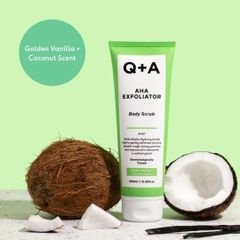 Q+A Tẩy da chết AHA Exfoliator Body Scrub 250ml