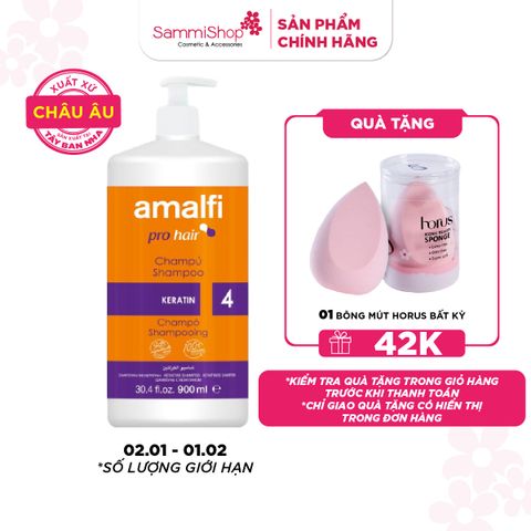 Amalfi Dầu gội Keratin Shampoo 900ml
