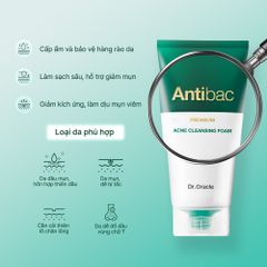 Dr.Oracle Sữa rửa mặt Antibac Premium Acne Cleansing Foam 180ml