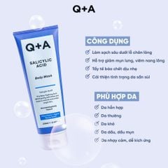 Q+A Sữa tắm Salicylic Acid Body Wash 250ml