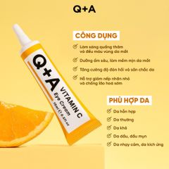Q+A Kem dưỡng da vùng mắt Vitamin C Eye Cream 15ml