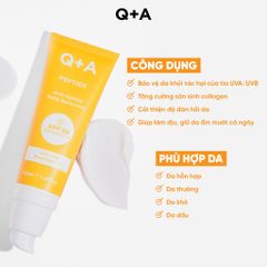 Q+A Kem chống nắng Peptide Anti-Ageing Daily Sunscreen 50ml