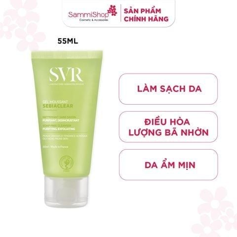 APP+WEB 01.06 - 30.06 SVR Gel rửa mặt Sebiaclear Gel Moussant 55ml