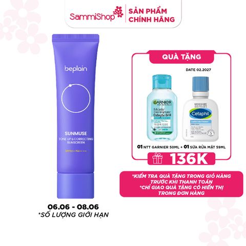 APP+WEB SPIKEDAY 6-7-8/6 Beplain Kem chống nắng Sunmuse Tone-Up & Correcting Sunscreen SPF50+ PA++++ 50ml