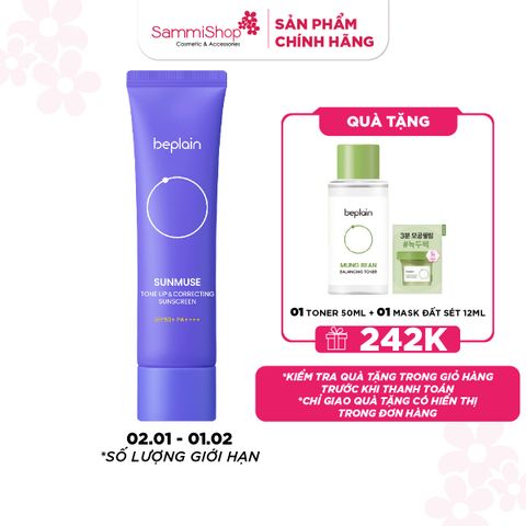 APP+WEB 02.01 - 01.02 Beplain Kem chống nắng Sunmuse Tone-Up & Correcting Sunscreen SPF50+ PA++++ 50ml