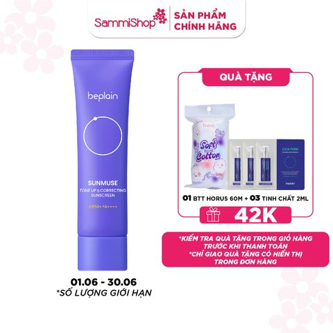 Beplain Kem chống nắng Sunmuse Tone-Up & Correcting Sunscreen SPF50+ PA++++ 50ml