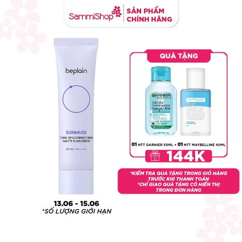 APP+WEB 13.06 - 15.06 Beplain Kem chống nắng Sunmuse Tone Up & Correcting Matte Sunscreen 50ml